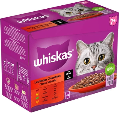 Whiskas Whis Multipack-Beutel Seniorenfleischauswahl In Sosse 4X12X85 GR