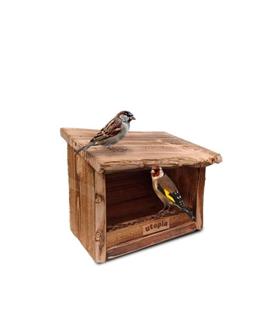 Utopia Vogelfutterstelle Gebranntes Douglasholz 19X28X22 CM