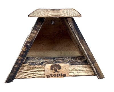 Utopia Nistkasten Rotkehlchen/Vogel Verbranntes Douglasienholz 28X18 CM