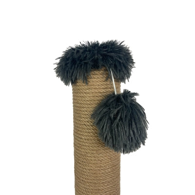 Foeiii Kratzbaum Plüsch Schwarz 39X39X80 CM