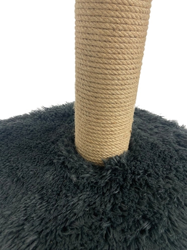 Foeiii Kratzbaum Plüsch Schwarz 39X39X80 CM