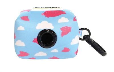Croci Poop Bag Holder Fliegende Schweine Blau/Rosa 6X4 CM
