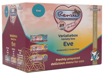 Renske Fresh Pate Cat Variation Box Eve Huhn / Huhn Und Kaninchen / Thunfisch GETREIDEFREI 30X70 GR
