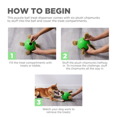 Outward Hound Nina Ottosson Hund Snuffle N' Treat Ball Grün 16X16X16 CM