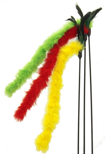 Markenlos Katzenspielzeugstab Mit Federn Und Fellschwanz 87X4X4 CM