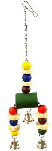 Happy Pet Glückliche Mütze Vogel Spielzeug Jingler Holz 35X8X3 CM