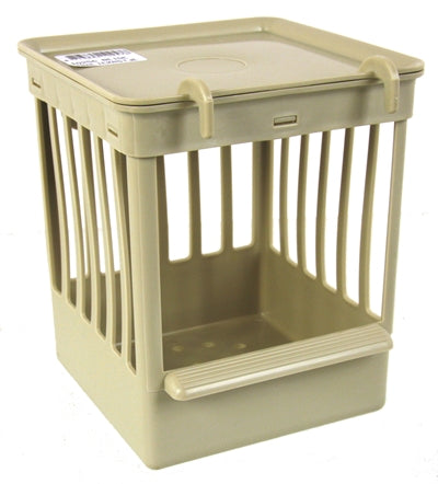 Faunanistkasten Plastik Mit Stäben Beige 11,5X11,5X13,5 CM