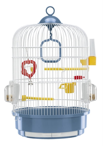 Ferplast Vogelkäfig Regina Blau / Weiss 32X32X63 CM