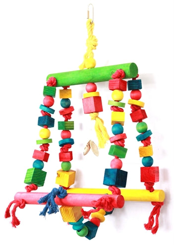 Happy Pet Glückshütchen-Spielzeug Doppelschaukel-Papagei 25X44 CM