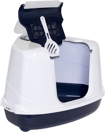 Moderna Ecke Wurfkiste Flip Dunkelblau/Weiss 56X45X39 CM