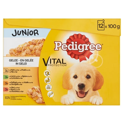 Pedigree Stammbaum Multipack-Mahlzeitbeutel Junior In Gelee 100 GR