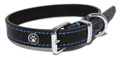 Rosewood Luxus-Lederhalsband Hund Leder Luxus Schwarz