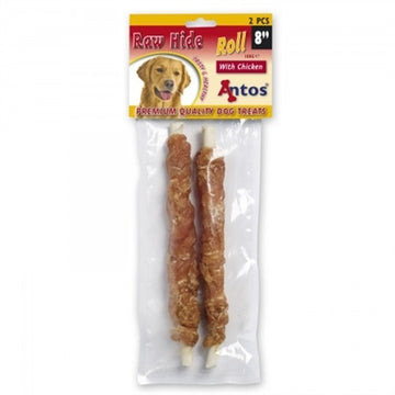 Antos Gepresste Rolle Weisses Huhn 2 STÜCK 8 ZOLL 20,5 CM