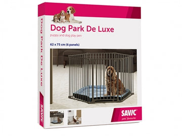 Savic Welpenstall Hundepark Deluxe Schwarz 62X75 CM