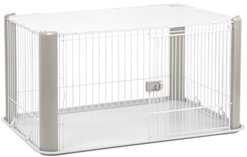 Markenlos Welpenzwinger Mit Dach Grau 113X79X60 CM