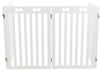 Trixie-Tor Weiss 4 Felder 60-160X75 CM