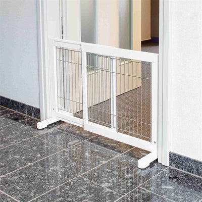 Trixie-Schleusentor Ausfahrbar Weiss 65-108X61 CM