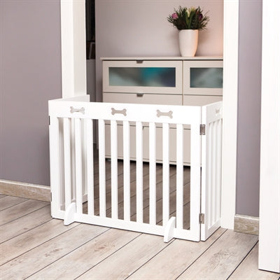 Trixie-Tor Weiss 3 Felder 82-124X61 CM