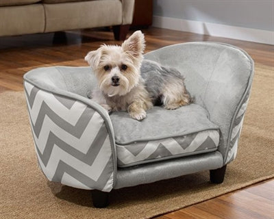 Enchanted Pet Enchanted Hundekorb Sofa Chevron Grau 68X41X38 CM