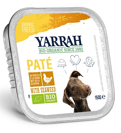 Yarrah Dog Alu Pate Huhn / Algenkörner Frei 12X150 GR