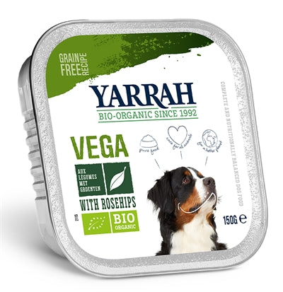 Yarrah Dog Alu Chunks Vega Mit Hagebutten 12X150 GR