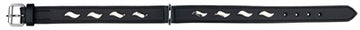 Trixie-Halsband Hund Aktives Leder Mit Wellen Schwarz