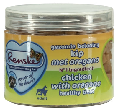 Renske Hund Gesunde Belohnung Mini-Herzen Huhn/Oregano 100 GR