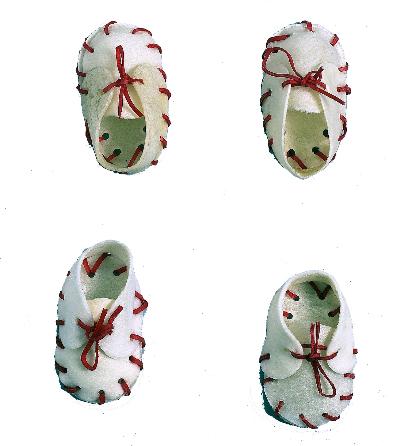 Antos Schuh Weiss Mit Schleife 2 ZOLL 5 CM 50 STÜCK