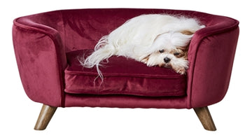 Enchanted Pet Verzauberter Hundekorb / Sofa Weinrot 67,5X40,5X30,5 CM