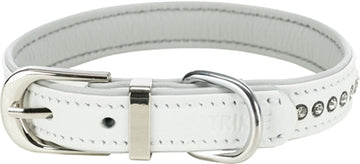 Trixie Hundehalsband Active Comfort Mit Strasssteinen Leder Weiss