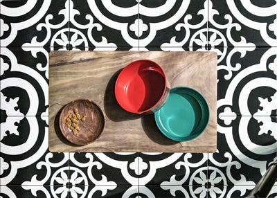 Tarhong Hund Olive Melamin Holzdruck / Siena Pink 15,5X15,5X5,5 CM 700 ML