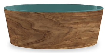 Tarhong Hund Oliv Melamin Holzdruck / Teal Meergrün 15,5X15,5X5,5 CM 700 ML