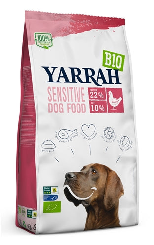 Yarrah Dog Bio-Bröckchen Von Empfindlichem Huhn Ohne Zuckerzusatz 10 KG