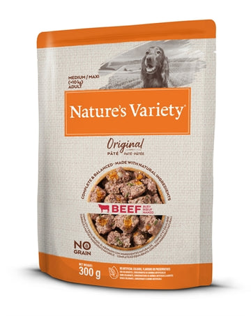 Natures Variety Original Erwachsene Medium / Maxi Pouch Rindfleisch No Grain 300 GR