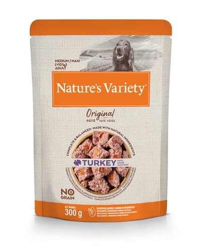 Natures Variety Original Erwachsene Medium / Maxi Pouch Turkey No Grain 300 GR