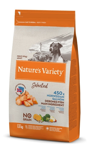 Natures Variety Ausgewählte Erwachsene Mini Norwegische Lachse 1,5 KG