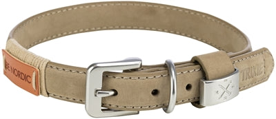 Trixie Halsband Hund Sein Nordisches Leder Sand Beige