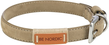 Trixie Halsband Hund Sein Nordisches Leder Sand Beige