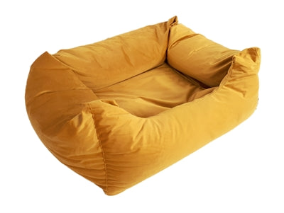 Madison Friends Hundekorb Samt Gelb 80X67X22 CM