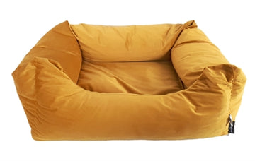 Madison Friends Hundekorb Samt Gelb 80X67X22 CM