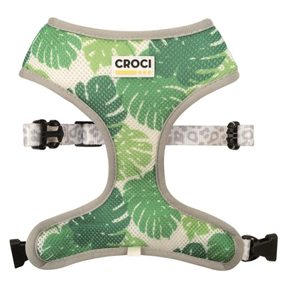 Croci Hundegeschirr Leopard Zweiseitig Grau/Grün 42-55 CM