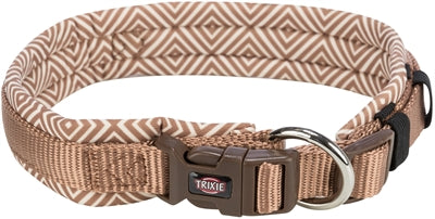 Trixie Halsband Hund Boho Extra Breit Mit Karierten Karamell