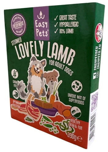 Easypets Frisch Gedünstetes Lammfleisch Easypets Lovely Lamb Für Erwachsene 395 GR