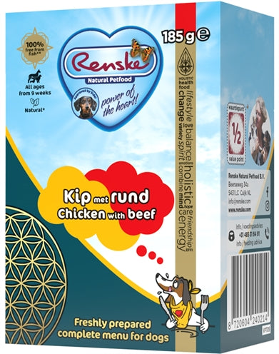 Renske Frisch Zubereitete Mahlzeit Huhn/Rindfleisch 24X185 GR