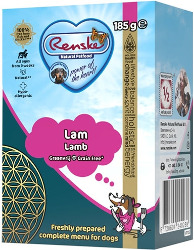 Renske Frisch Zubereitete Mahlzeit Lammfleisch Getreidefrei 24X185 GR