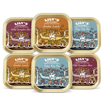 Lily's Kitchen Dog Adult Grain Free Dinners Tray Multipack 6X150 GR