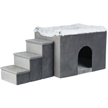 Trixie Korbhaus Harvey Mit Treppe Grau/Weiss 119X50X47 CM