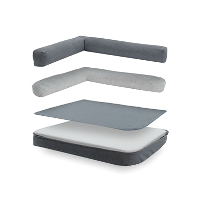 Madison Friends Hund Korb Royal Zip-Off Grau