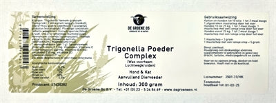 De Groene Os Trigonella Pulver Komplex Hund/Katze 300 GR