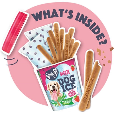 Smoofl Eiscreme-Mix Für Hunde Erdbeere 160 GR